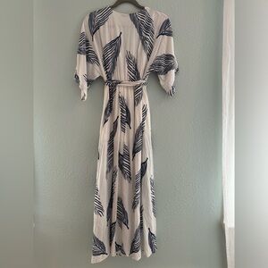Baltic Born Corinth Blue White Maxi Dress with belt EUC size XS